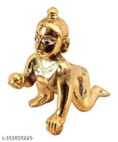 Brass Laddu Gopal full set combo idol with 13 dress packages, Indian God Idol in sizes 0no to 1no