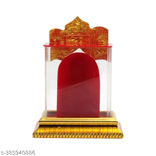 Golden Ma Durga Murti for car dashboards, exquisite Indian religious idol for serene journey ambiance