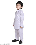 Boys cotton blend kurta and pyjama combo set, long sleeves, festive wear for young boys aged 1-11 years, made in India