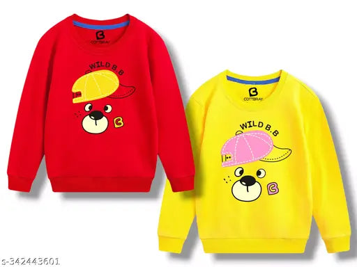 Unisex kids winter sweatshirt, premium quality fabric, vibrant colors, perfect for chilly days and various occasions. India origin