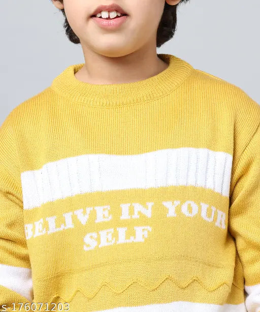 Wool printed daffodil yarn sweater set for boys (pack of 2), versatile for spring, fall, and winter wear