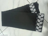 Georgette border with a white sequin pattern