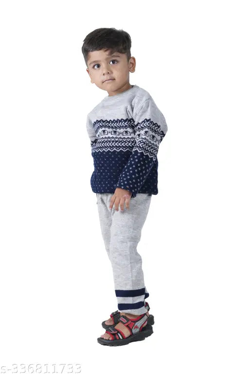 Woolen striped winter wear sweater pack (Pack of 1) for kids - Long sleeves in sizes 9-12 months to 4-5 years, Indian origin