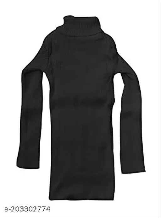 Boys' & Girls' Winter Woollen Full Sleeve High Neck Sweater (Pack of 2), solid-patterned, warm, comfortable, suitable for ages 0-3 years, India origin