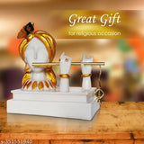 Krishna Hand playing flute Modern Art resin showpiece, ideal for home decor, living room, or office. Size: 19x11x19CM