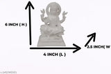Marble Ganesh Lakshmi Idol, elegant home showpiece or Diwali decoration, 5" x 4" x 2", 200g each