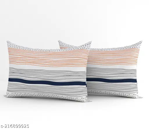 Striped microfiber royal collection fitted bedsheets, superfine quality with 2 pillow covers, ideal for summer, easy to tuck-in on heavy mattresses (72x78 inches/182x198 cms)