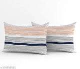 Striped microfiber royal collection fitted bedsheets, superfine quality with 2 pillow covers, ideal for summer, easy to tuck-in on heavy mattresses (72x78 inches/182x198 cms)