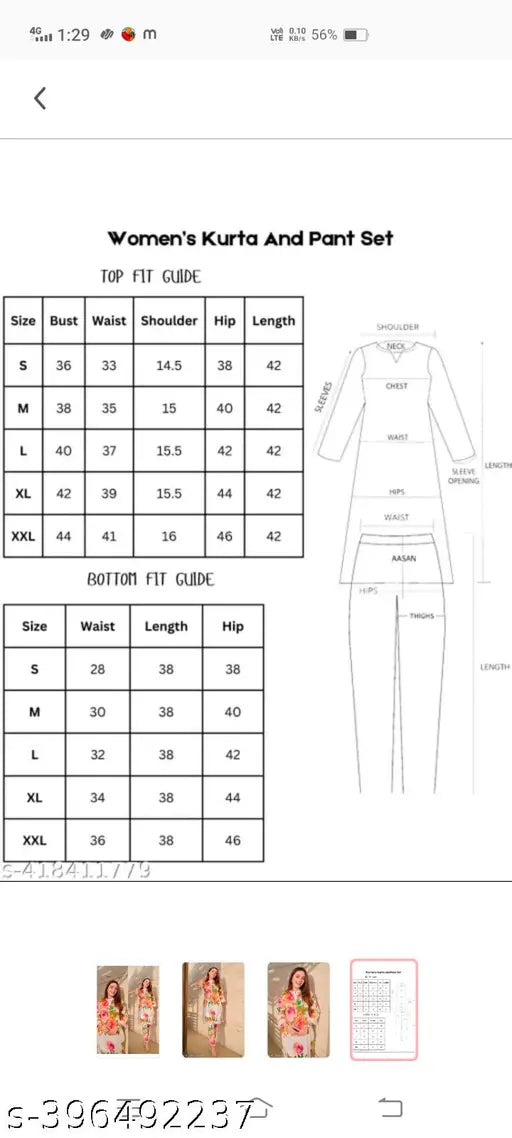 Georgette and Orgenza printed daily wear kurta in attractive colors, suitable for women's partywear. Round neck, three-quarter sleeves, regular fit