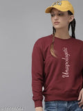 Cotton blend yellow full sleeve girl winter sweatshirt, vibrant and cozy fleece for chilly days