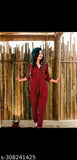 Black crepe button down roll-up jumpsuit with elastic waist, perfect for Indian body type