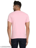 Nylon solid round neck half sleeves Chanderi cotton t-shirt, multicolor fashion wear on hanger