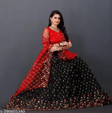 Heavy fancy color sequined net lehenga choli with embellished blouse, 44in waist and length, Indian traditional party wear