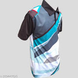 Classic colorblocked jacquard short sleeve men's t-shirt, 200GSM DotNet quality, India origin
