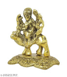 Metal Maa Durga Shera Wali Statue - Hindu God Idol for home decor & office gifts