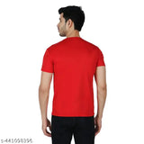 Solid polyester men's t-shirts pack of 2, ideal for daily wear or workouts, by ARG Fashions (India)