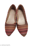 Striped textile ballerinas for women (Basicsteps Women Bellis), comfortable and versatile - Indian Made
