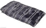 Lightweight fur grey chain microfiber AC blanket for cool room, 3D print patterned, hypoallergenic filling