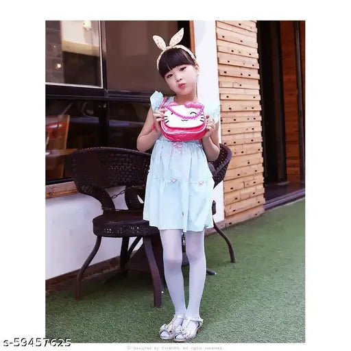 Cute blue toddler's sling bag with coin pocket, adjustable strap, soft fabric