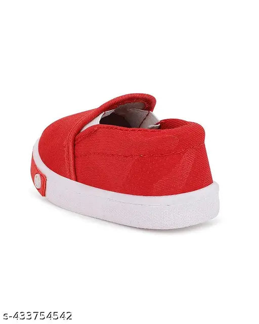 Red and white sneakers