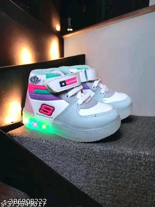 Synthetic LED light shoes for kids, trendy & comfortable, size 21-24 Months to 7 years, India origin