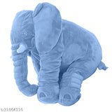 Blue fiber net elephant pillow-teddy bear, large size 42cm for kids' playtime