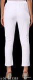 Large, white, cotton churidar pants