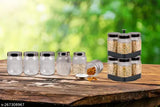 Clear plastic airtight jar for kitchen storage set of 12, 320ml