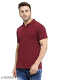 Orange Matty Fabric Half Sleeve Polo T-Shirt for Men, Regular Fit, Multiple Sizes Available from SAIKSA