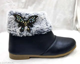 Synthetic leather shoes for girls (ages 15 months - 10 years), India origin