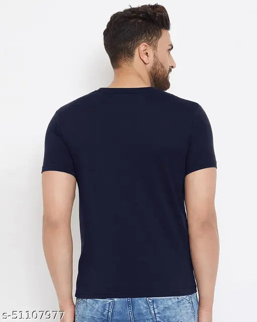 Classic cotton men's partywear T-shirt, short sleeves, printed with Money Heist design. (M size: Chest 38in, Length 26in)