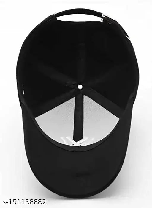 Printed Army black cotton canvas BTS cap, trendy accessory with army print, made in India