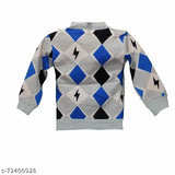 Winter cotton blend vest for kids, colorblocked design with long sleeves and button closer, 6-9M & 6-12M sizes