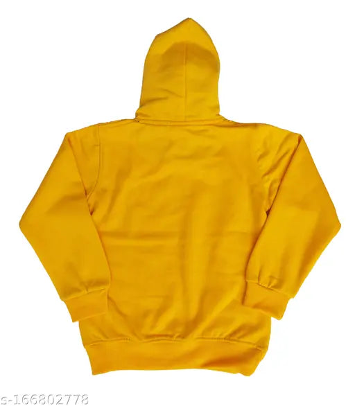 Cotton printed sweatshirt with hoodie for boys, solid color design for winter comfort by Smile in Life Presents
