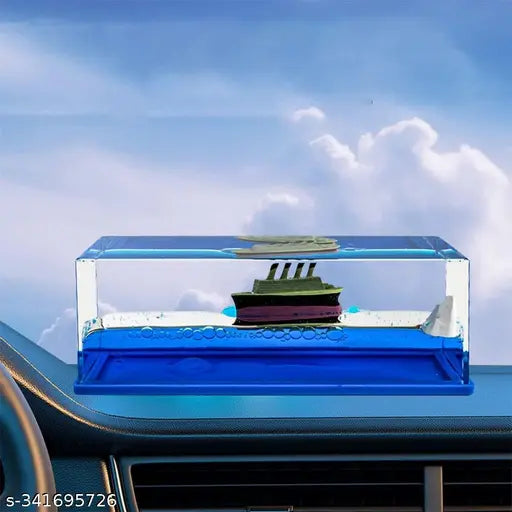 Purankam Titanic Cruise Ship Model Liquid Wave, Indian-made collectible for car art or home decor, symbolizing resilience and love