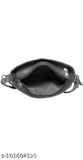 Black leather slingbag