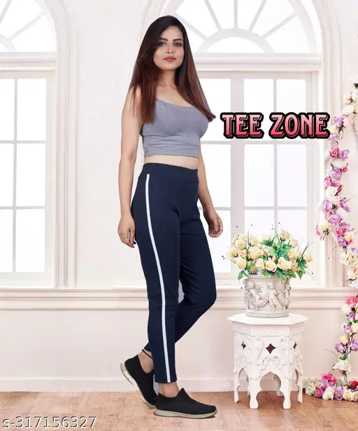 Striped net Lycra jeggings for women, high waist and stretchable. Ankle length, skinny fit, cotton blend. Available in sizes S-XXL. Made in India