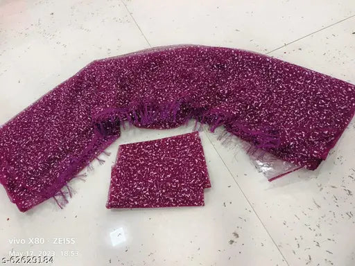 Embellished net saree from Aagyeyi Voguish, free size, 5.5m length, India