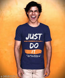 Imperial Navy Blue super soft Chapter 83 t-shirt with short sleeves, printed graphic, and 'Just Do It Tomorrow' quote. 100% cotton, durable and breathable, bio washed. M (Chest Size: 38 in, Length Size: 26.5 in), L (Chest Size: 41 in, Length Size: 27.5 in), XL (Chest Size: 44 in, Length Size: 28.5 in). India origin