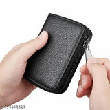 Leather Card Holder & Money Organizer - Slim, high-quality leather, RFID-blocking tech for men & women