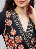 StyleStone women's rayon printed floral v-neck jumpsuit with three-quarter sleeves, available in sizes S-XXL. Black, vibrant floral pattern on a comfortable, breathable rayon fabric