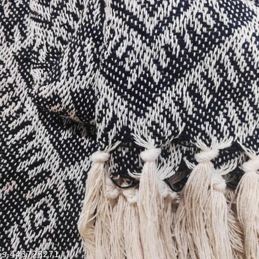 Stitch Weave 100% Cotton Throw Blanket for Couch | Soft | Plush | Warm and Cozy Throw Blanket, Single Layer, Perfect for Bed Couch and Sofa Chair ( Dark Grey, 50 x 60 Inches)