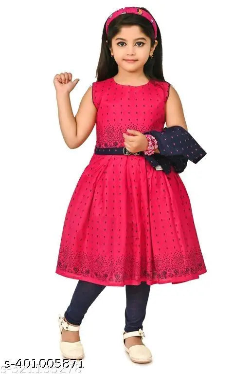 Pink Rayon Girls Above Knee Festive Wedding Dress 3/4 Sleeve, intricately designed for both casual and formal events