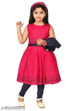 Pink Rayon Girls Above Knee Festive Wedding Dress 3/4 Sleeve, intricately designed for both casual and formal events