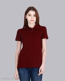 Navy blue cotton t-shirts (pack of 2) for women, short sleeves, solid design