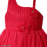 Red party dress, floral lace trim, single shoulder design, beaded bodice