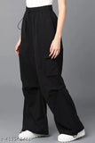 Women's cotton blend full-length joggers, loose fit, drawstring adjustable bottom