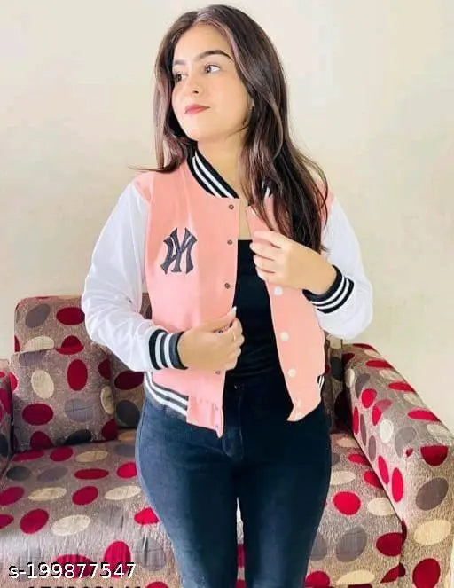 Navyblue Elastodiene women's jacket with matching girl's version, solid color pack-1 for parties, weddings, college, dates, business events