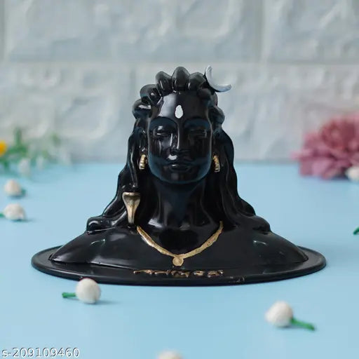 Multi-colored plastic meditating Buddha statue from Sharma International, perfect for home decor