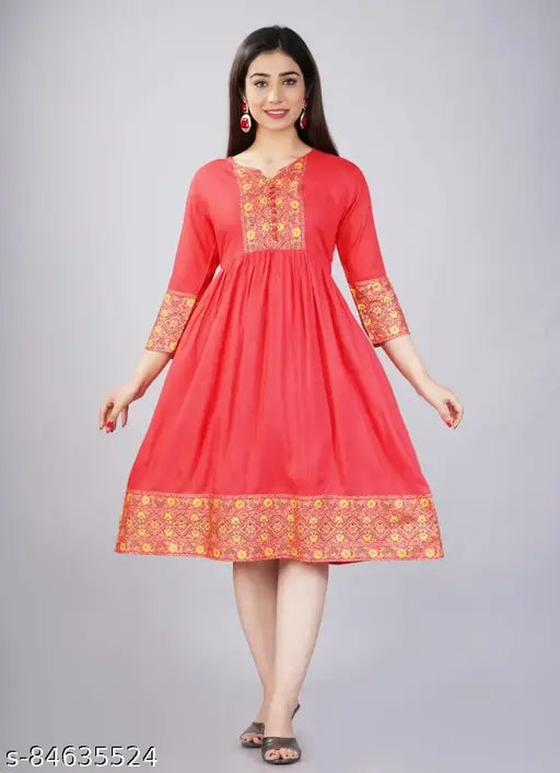 Red embroidered anarkali kameez with matching lehenga